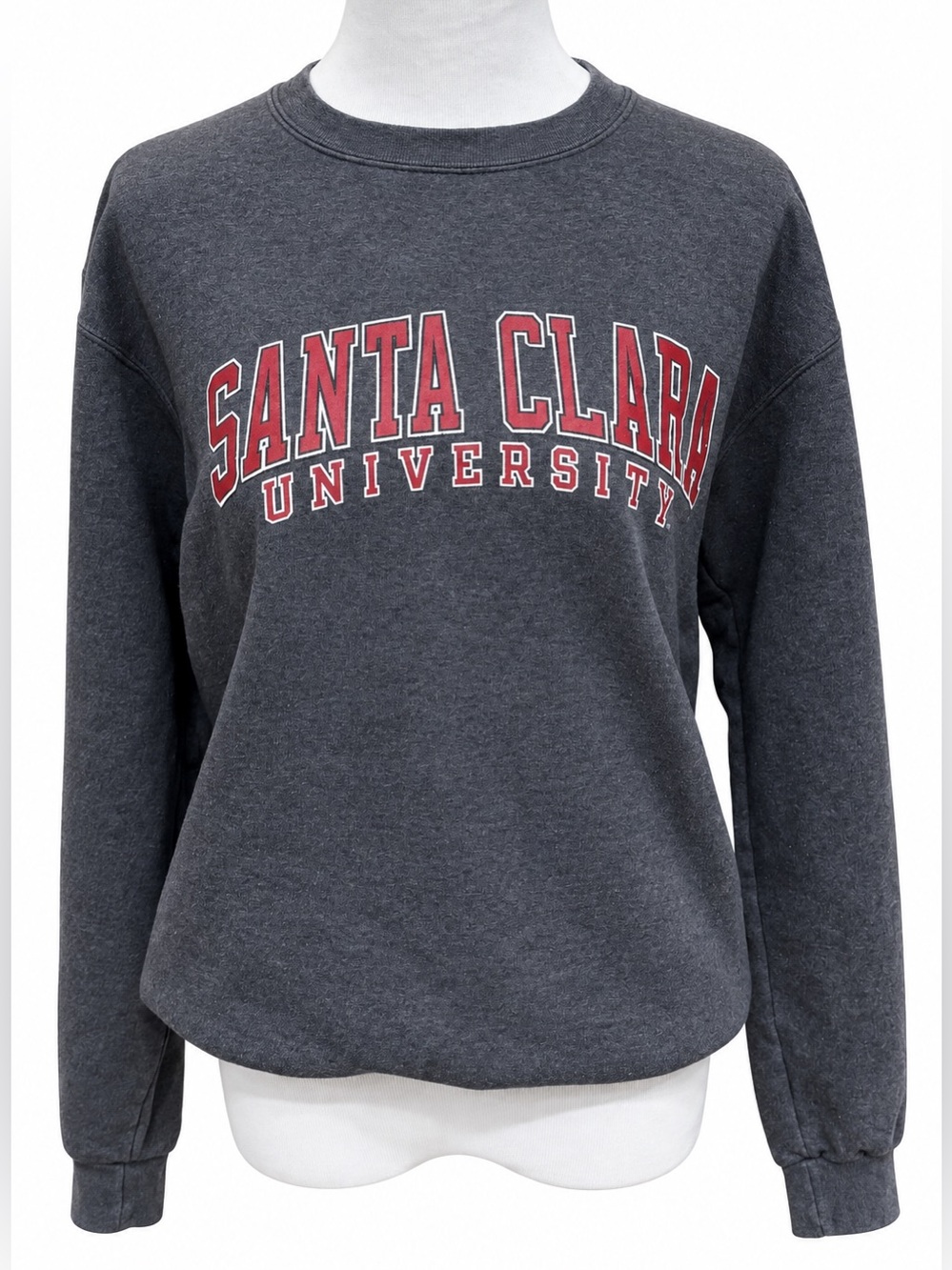 Source Unknown Charcoal Sweatshirt with Red Santa Clara University Size Small